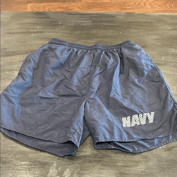Navy Blue Athletic Shorts- size large - Picture 1 of 4